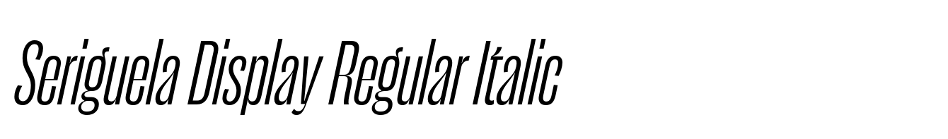 Seriguela Display Regular Italic